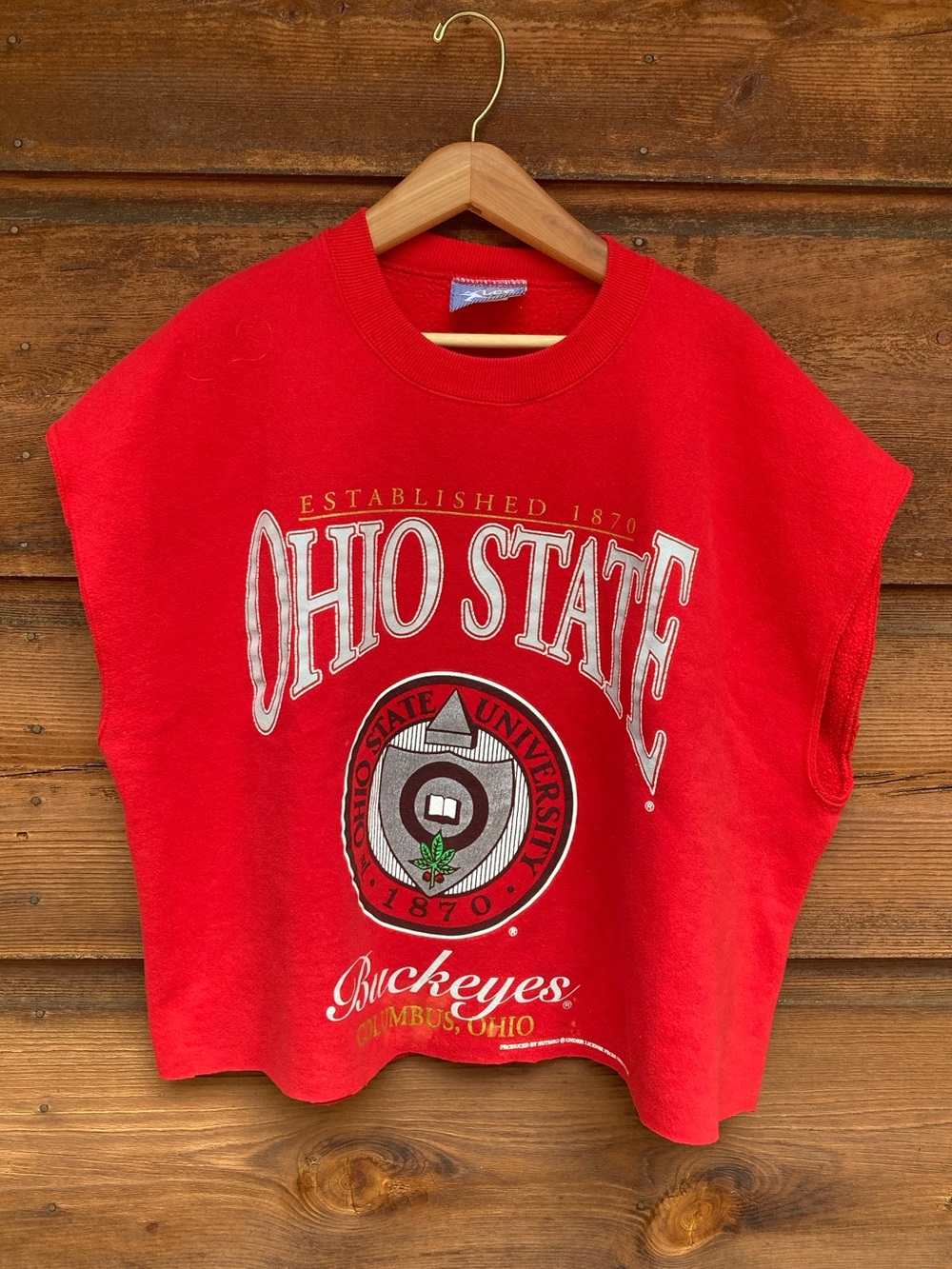 Vintage Cut-Off OSU Buckeyes Sweatshirt